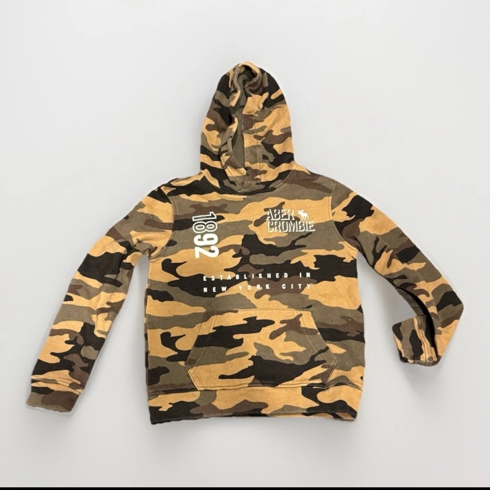 Abercrombie Kids Camo Pullover Hoodie Size 11/12